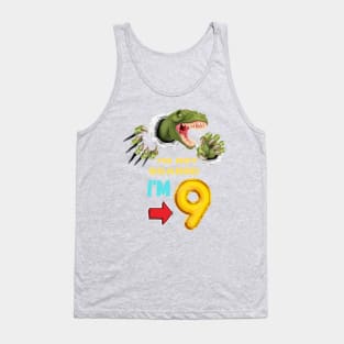 9th Birthday Dinosaur Tank Top